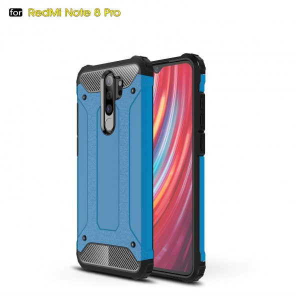 Xiaomi Redmi Note 8 Pro Armor Hybrid Zırh Kılıf - 5