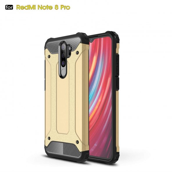 Xiaomi Redmi Note 8 Pro Armor Hybrid Zırh Kılıf - 8