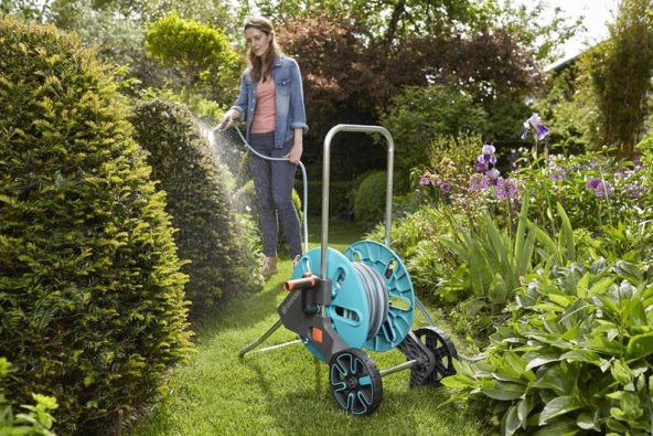 Gardena 18512-20 Hortum Arabası Seti AquaRoll M - 4