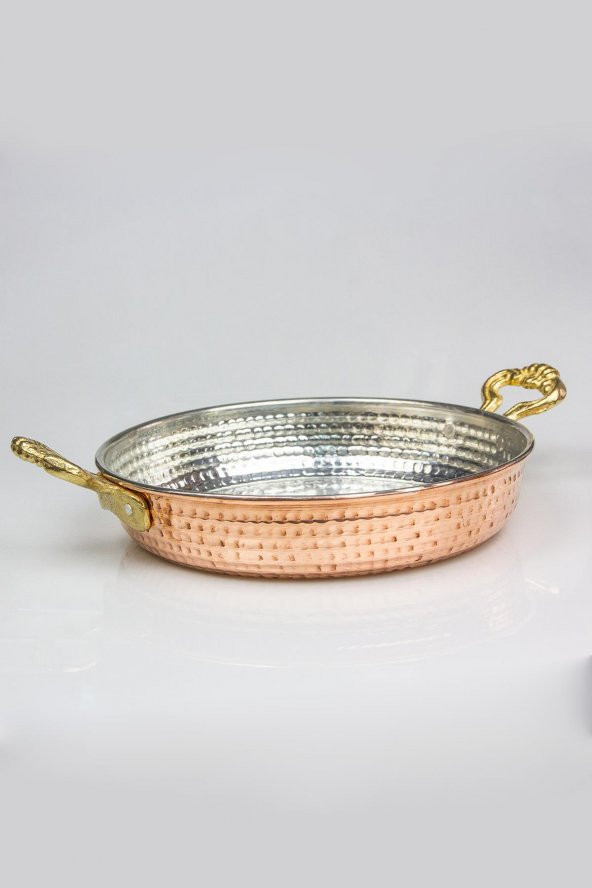 Kalın Malzeme El Dövmesi Bakır Sahan Tava 16cm - 2