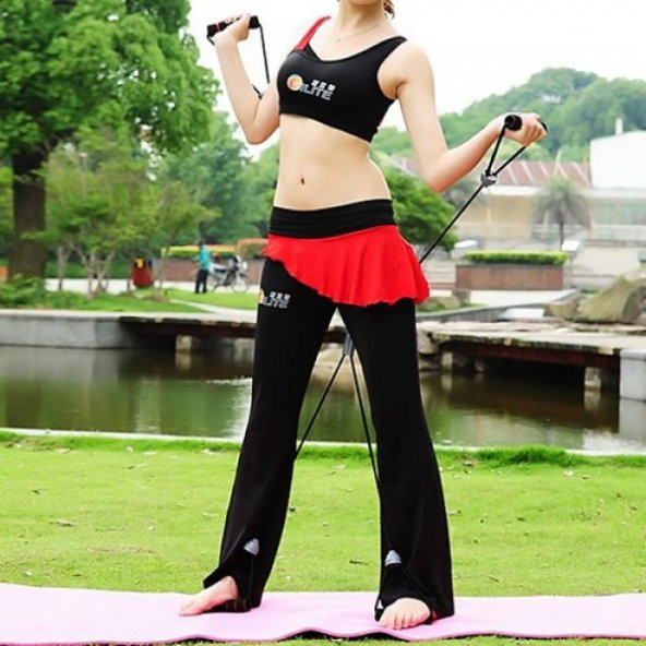 Egzersiz Lastiği Pilates Karın Kası Kalça Bacak Basen Direnç Yayı