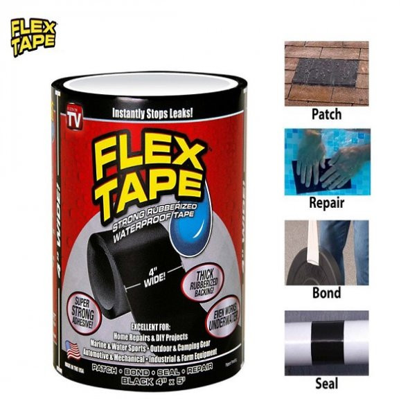Flex Tape Suya Dayanıklı Bant Su Geçirmez Güçlü Boru Tamir Bandı - 5