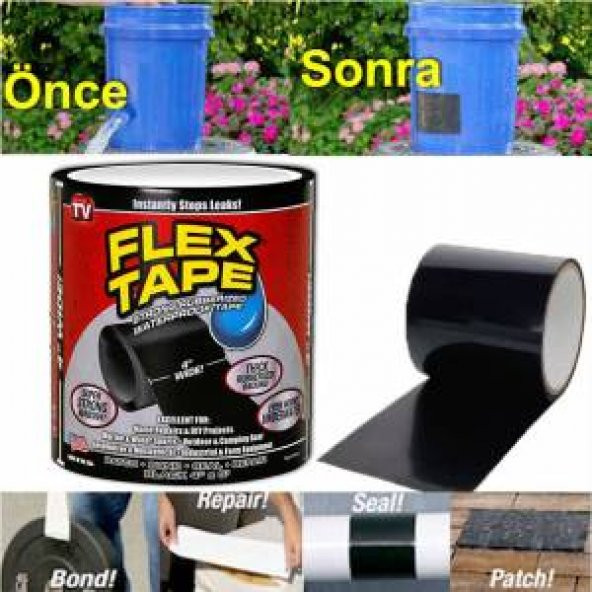Flex Tape Suya Dayanıklı Bant Su Geçirmez Güçlü Boru Tamir Bandı - 1