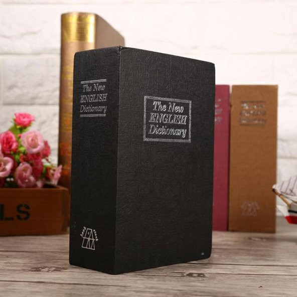 Kitap Şeklinde Gizli Kasa Hırsız Kilitli Sözlük Para Kumbarası