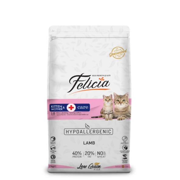 Felicia 2 Kg Yavru Kuzu Etli Az Tahıllı Hypoallergenic Kedi Maması