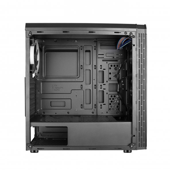 Gametech GT-001 6x120mm Rainbow Fanlı Tempered Glass Gaming Oyuncu Bilgisayar Kasası PSU Yok - 3