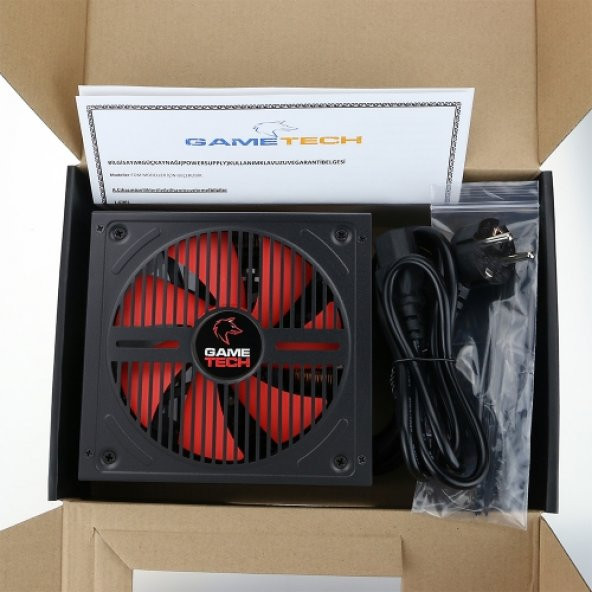 GAMETECH GTP-550 550W 80 Plus Bronze Power Supply Pc Güç Kaynağı ( 140mm Sessiz Akıllı Fan ) - 5