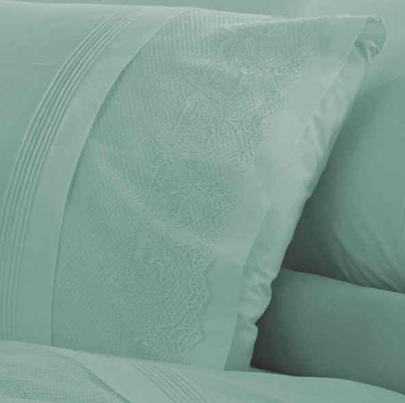Rasha Home Pikeli Nevresim Takımı – Defne Mint - 2
