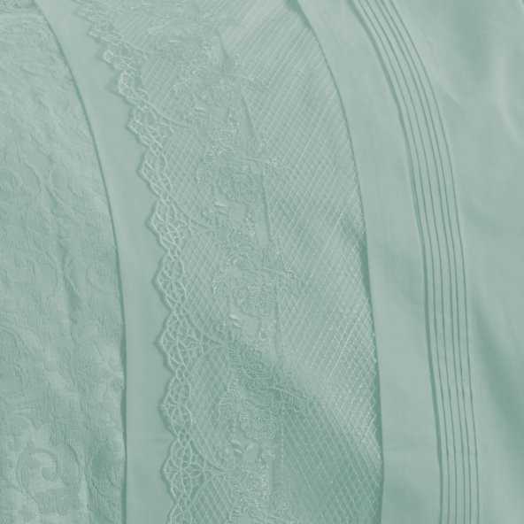 Rasha Home Pikeli Nevresim Takımı – Defne Mint - 3