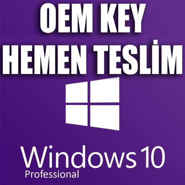 Windows 10 Pro Türkçe 64 bit TR OEM Lisans Key