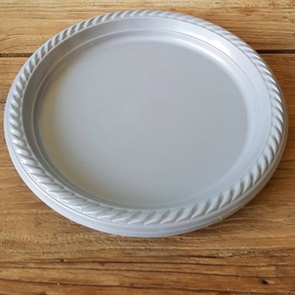 ROLL-UP GRİ (GÜMÜŞ) PLASTİK TABAK 22 cm-25 Adet - 2