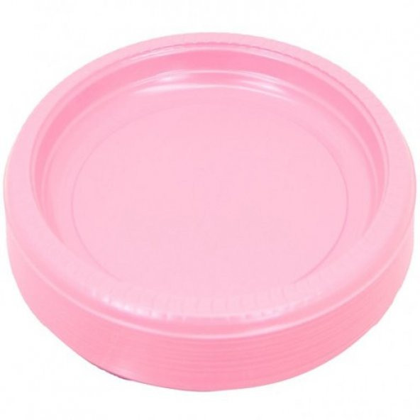 ROLL-UP PEMBE PLASTİK TABAK 22 cm-25 Adet - 2
