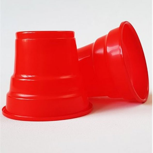 ROLL-UP KIRMIZI PLASTİK BARDAK 200 ml-25 Adet - 4