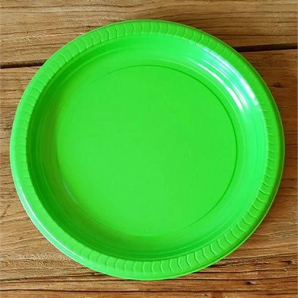 ROLL-UP YEŞİL PLASTİK TABAK 22 cm-25 Adet - 2
