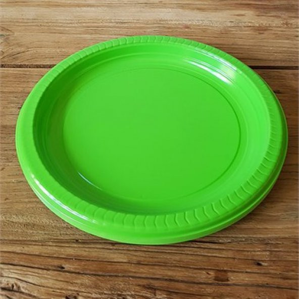ROLL-UP YEŞİL PLASTİK TABAK 22 cm-25 Adet - 4