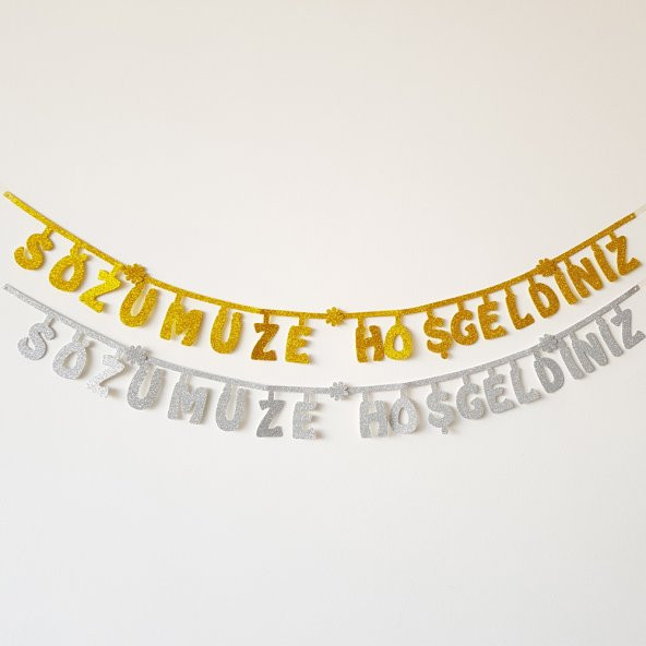 SÖZÜMÜZE HOŞGELDİNİZ YAZISI EVA SÜS 118 Cm