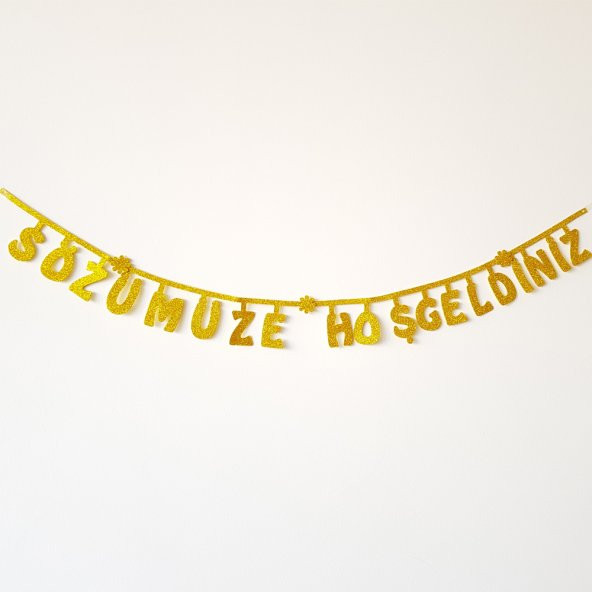 SÖZÜMÜZE HOŞGELDİNİZ YAZISI EVA SÜS 118 Cm - 2