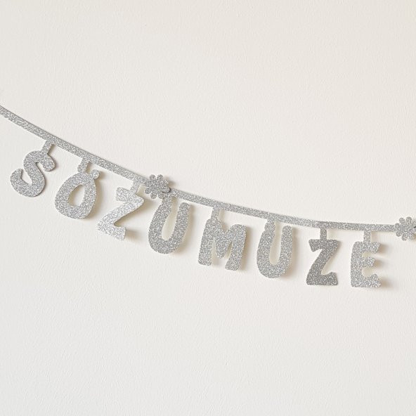SÖZÜMÜZE HOŞGELDİNİZ YAZISI EVA SÜS 118 Cm - 4