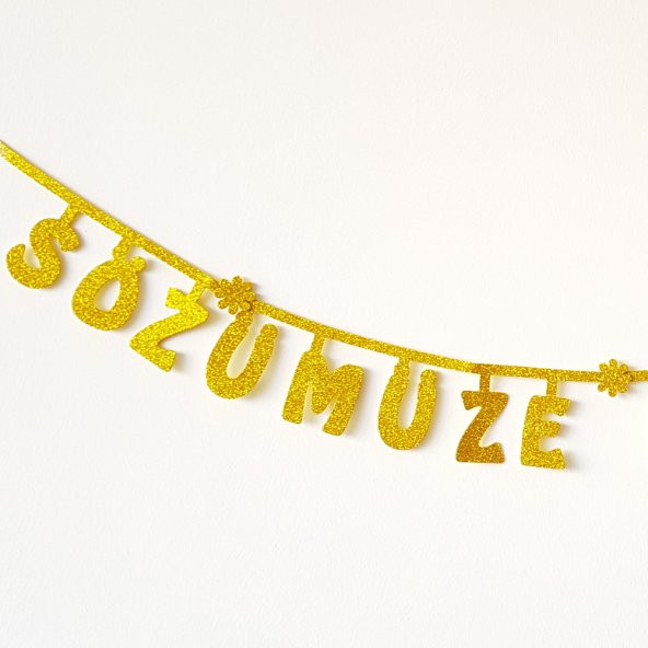 SÖZÜMÜZE HOŞGELDİNİZ YAZISI EVA SÜS 118 Cm - 5