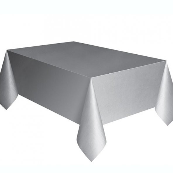 GÜMÜŞ (GRİ) PLASTİK MASA ÖRTÜSÜ 120x180 Cm - 2