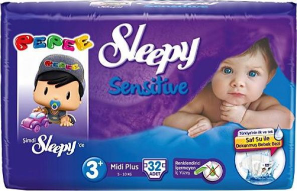 Sleepy Sensitive Bebek Bezi 3 Numara Midi Plus Ped Hediyeli 32 Ad