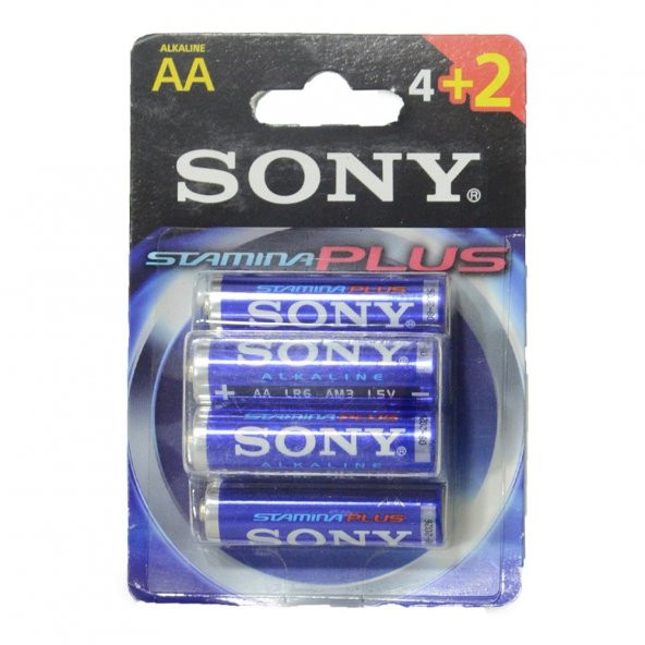 Sony Alkalin Kalem Pil 4+2