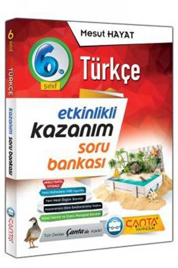 Çanta Yayınları 6.Sınıf Türkçe Etkinlikli Kazanım Soru Bankası