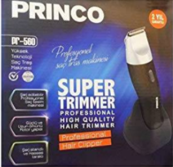 Princo PR-580 Saç Sakal Traş Makinesi- 3 Ayrı Tarak Aparatlı