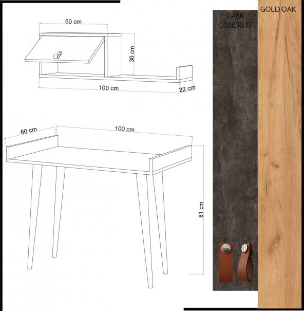 My Mob Betong Plus Brush Çalışma Masası - 3