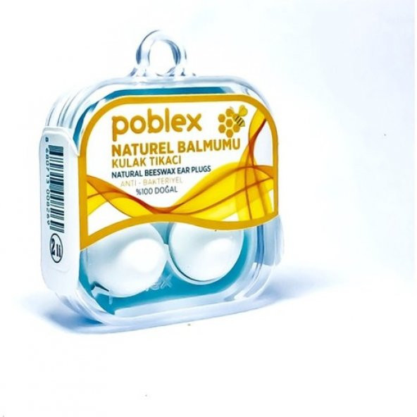 Poblex Naturel Balmumu Kulak Tıkacı 2li