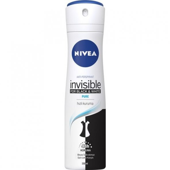 Nivea Invisible for Black White Deodorant Women (Pure) 150 ml