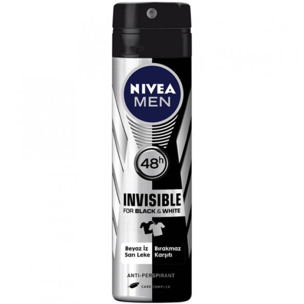 Nivea Invisible For Black White Orijinal Deodorant For Men 150