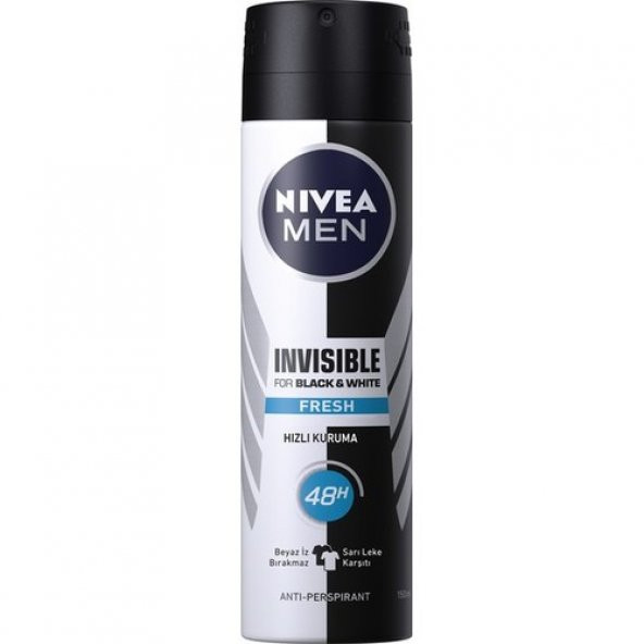 Nivea Invisible For Black White Deodorant (Fresh) Bay 150 Ml