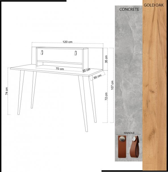 My Mob Betong Plus Soojin Çalışma Masası - 4