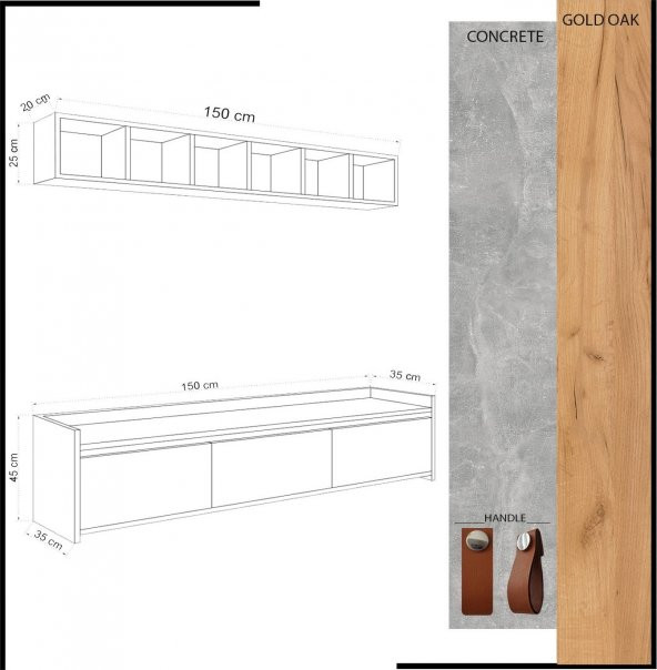 MY MOB BETONG PLUS SLEPPA TV ÜNİTESİ - 3