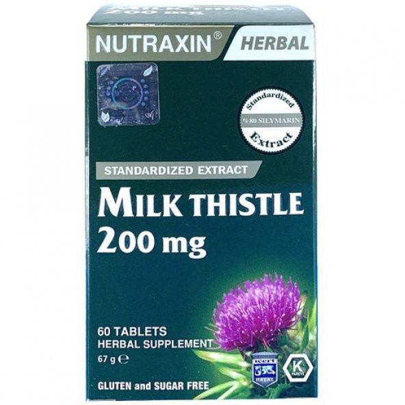 Nutraxin Milk Thistle 200 mg 60 Tablet