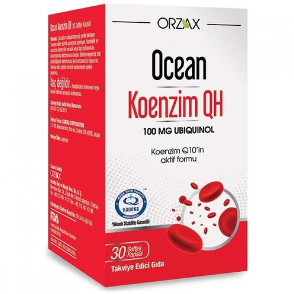 Ocean Koenzim QH 100 mg 30 Kapsül