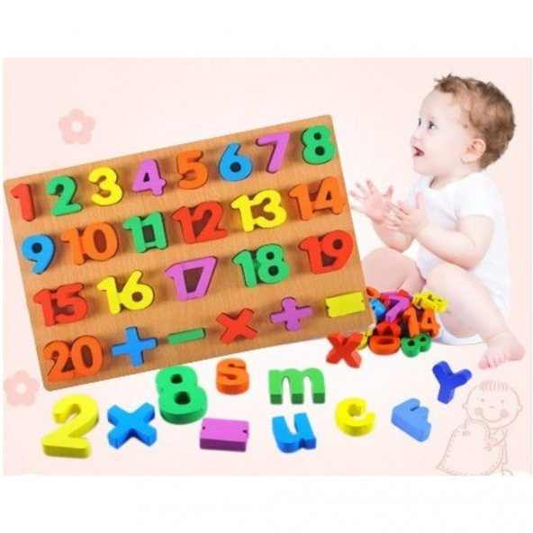 Ahşap Oyuncak 3 Boyutlu Rakamlar Sayılar Okul Öncesi Eğitici Öğretici Ahşap Sayılar Bultak Puzzle