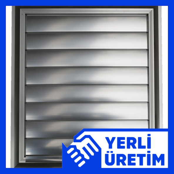 50x50 Temmenfez Piramit Aluminyum Parlak Krom Banyo, Wc Havalandırma Menfez, Panjuru ARKA YÜZ ALÜMİNYUM TELLİ