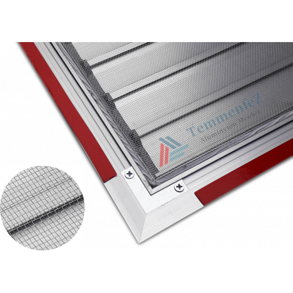 Temmenfez Piramit Serisi  Alüminyum Menfez Parlak Eloksal  Banyo WC Panjuru - 6