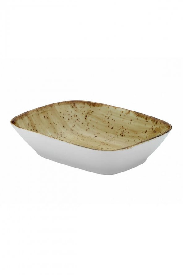 Kütahya Porselen Atlantis 12 cm Kayık Tabak Bej
