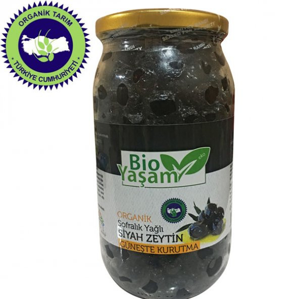 Bio Yaşam Organik Siyah Zeytin Güneşte Kurutma 700 Gr
