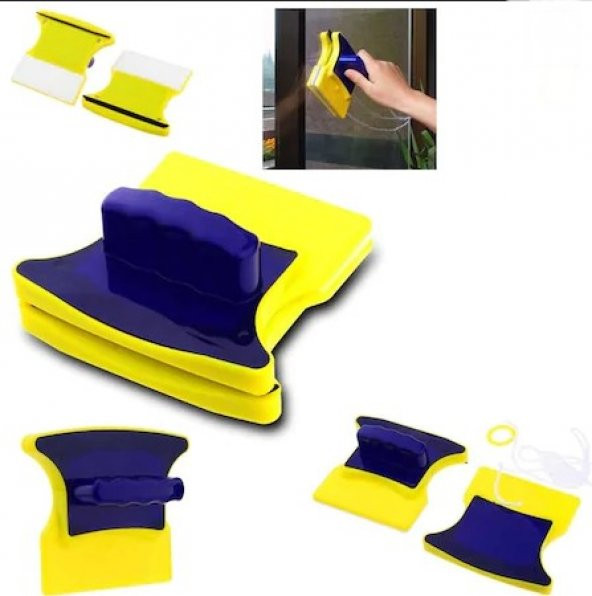 Manyetik Mıknatıslı Cam Silici Çift Taraflı Cam Silme Aparatı - 3