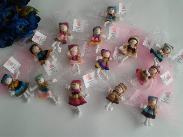 50 adet safinaz bez bebek bebek şekeri mıknatıslı