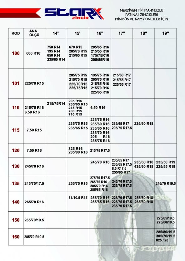 Serme Patinaj Lastik Kar Zinciri 70 NUMARA GARANTİLİ MAHMUZLU - Resim 5