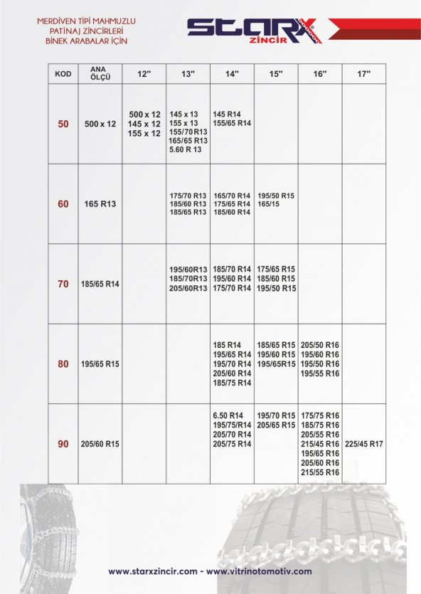 Serme Patinaj ARABA Lastik Kar Zinciri 2 YIL GARANTİLİ MAHMUZLU - 4