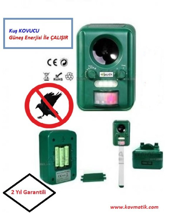 Kuş Kovucu Kedi Köpek Çok Fonksiyonlu KOVUCU Solar 5Fonksiyo - 4
