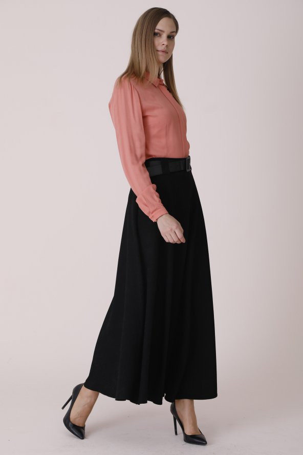 KLOŞ ETEK UZUN SORALLİNE 779 SİYAH - 2