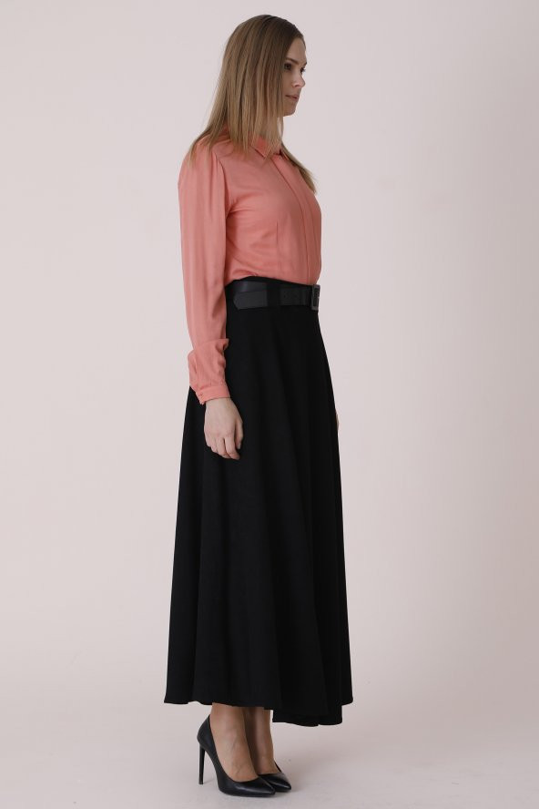 KLOŞ ETEK UZUN SORALLİNE 779 SİYAH - 4