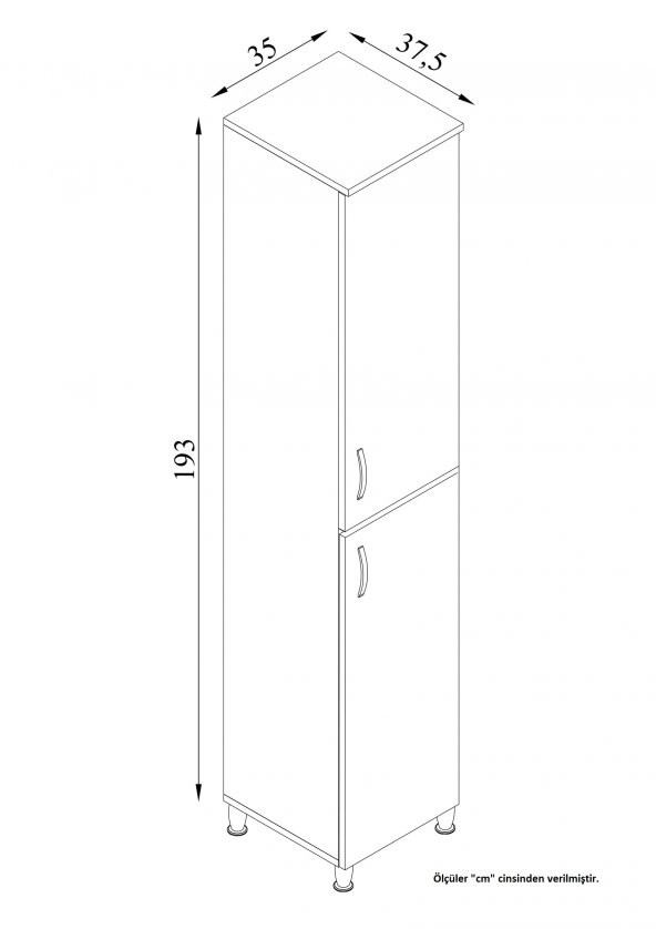 Karen Nil Eko 2 Kapılı Banyo Dolabı - 3